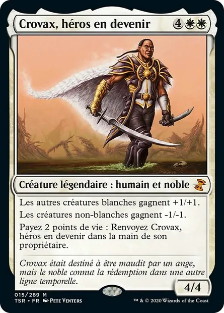 Crovax, héros en devenir, carte Magic TSR 15 — extension Spirale Temporelle Remastered