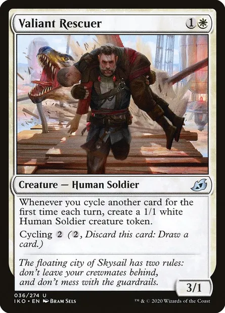 Valiant Rescuer, Magic card IKO 36 — Ikoria: Lair of Behemoths set