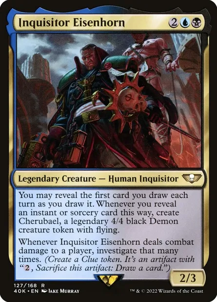 Inquisitor Eisenhorn, Magic card 40K 127 — Warhammer 40,000 Commander set
