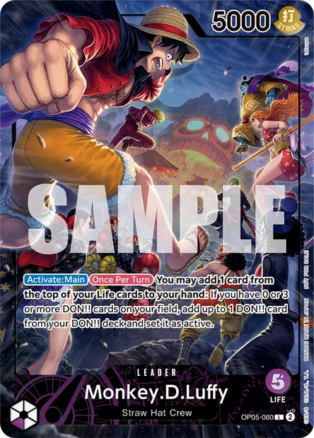 Monkey.D.Luffy, One Piece card OP05-060 — AWAKENING OF THE NEW ERA set