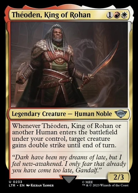 Théoden, King of Rohan, Magic card LTR 233 — The Lord of the Rings: Tales of Middle-earth set