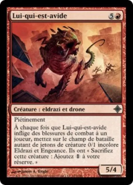 Lui-qui-est-avide, carte Magic ROE 162 — extension L'ascension des Eldrazi