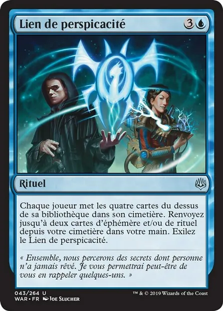 Lien de perspicacité, carte Magic WAR 43 — extension La guerre des Planeswalkers