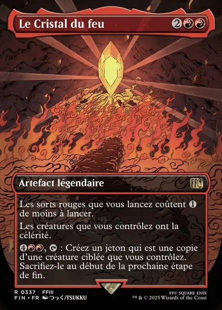 Le Cristal du feu, carte Magic FIN 337 — extension Final Fantasy