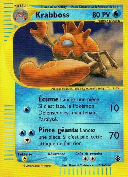 Krabboss, carte Pokémon EX 15 — extension Expedition