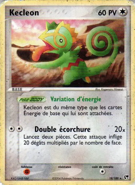 Kecleon, carte Pokémon SS 18 — extension EX Tempête de sable