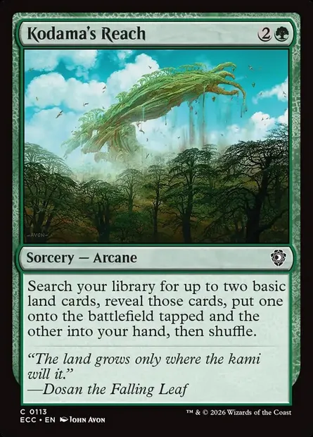 Kodama's Reach, Magic card ECC 113 — Lorwyn Eclipsed Commander set