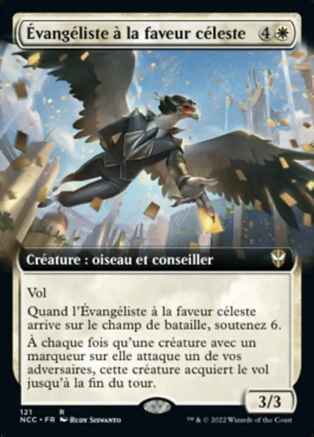 Évangéliste à la faveur céleste, carte Magic NCC 121 — extension New Capenna Commander