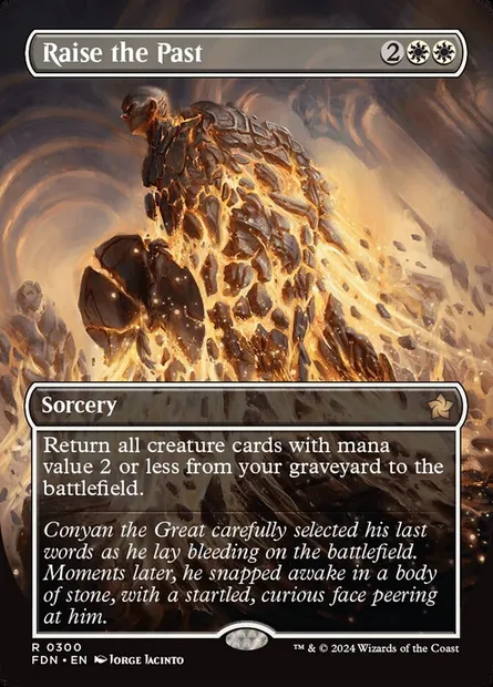 Raise the Past, Magic card FDN 300 — Foundations set