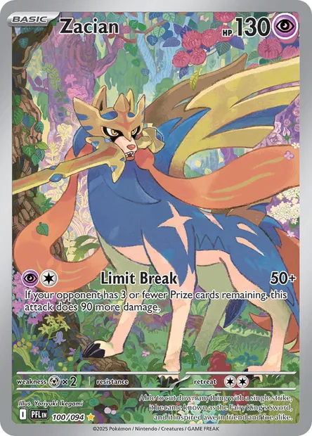 Zacian, Pokémon card PFL 100 — Phantasmal Flames set