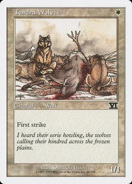 Tundra Wolves, Magic card 6ED 48 — Classic Sixth Edition set