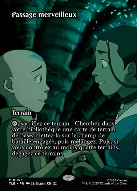 Passage merveilleux, carte Magic TLE 57 — extension Avatar: The Last Airbender Eternal