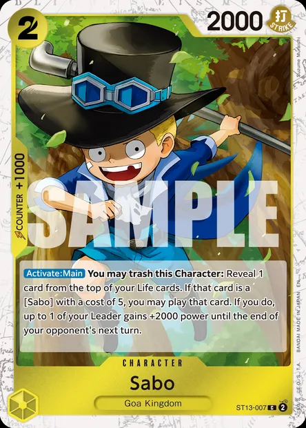 Sabo, carte One Piece ST13-007 — extension The Three Brothers