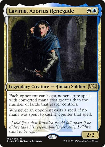 Lavinia, Azorius Renegade, Magic card RNA 189 — Ravnica Allegiance set