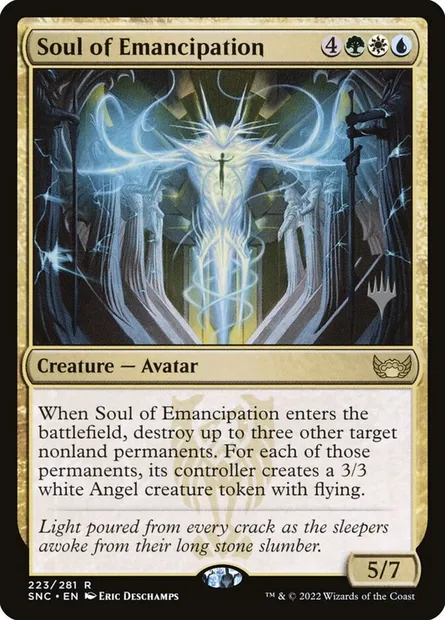 Soul of Emancipation, Magic card PSNC 223p — Streets of New Capenna Promos set