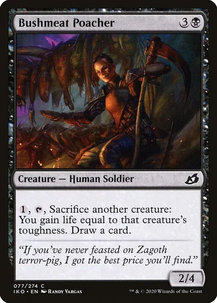 Bushmeat Poacher, Magic card IKO 77 — Ikoria: Lair of Behemoths set