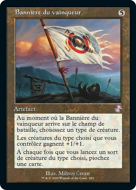 Bannière du vainqueur, carte Magic TSR 402 — extension Spirale Temporelle Remastered