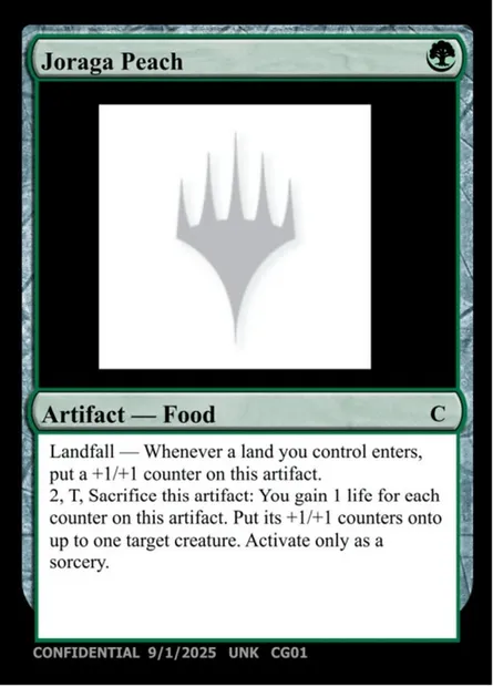Joraga Peach, Magic card UNK CG01 — Unknown Event set