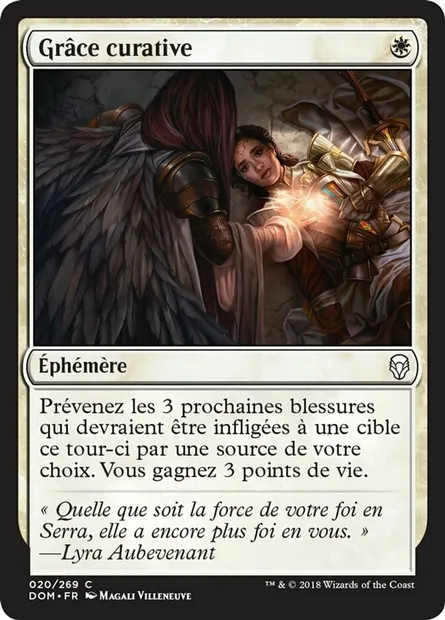Grâce curative, carte Magic DOM 20 — extension Dominaria