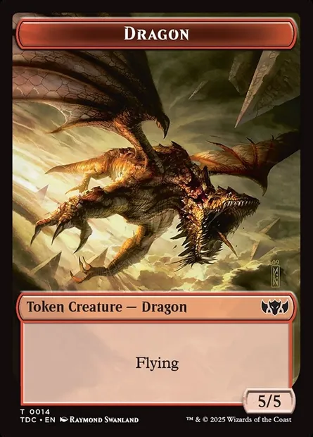 Dragon, Magic card TTDC 14 — Tarkir: Dragonstorm Commander Tokens set
