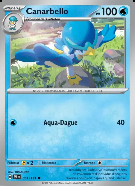 Canarbello, carte Pokémon SSP 051 — extension Étincelles Déferlantes