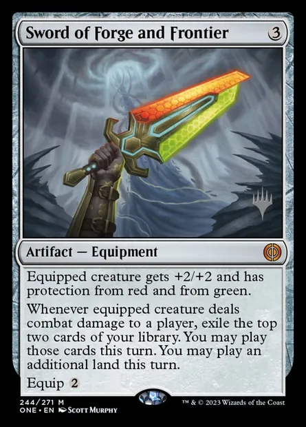 Sword of Forge and Frontier, Magic card PONE 244p — Phyrexia: All Will Be One Promos set