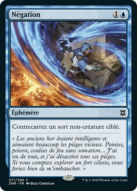 Négation, carte Magic ZNR 71 — extension Renaissance de Zendikar