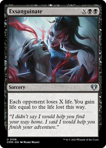 Exsanguinate, Magic card CMM 156 — Commander Masters set