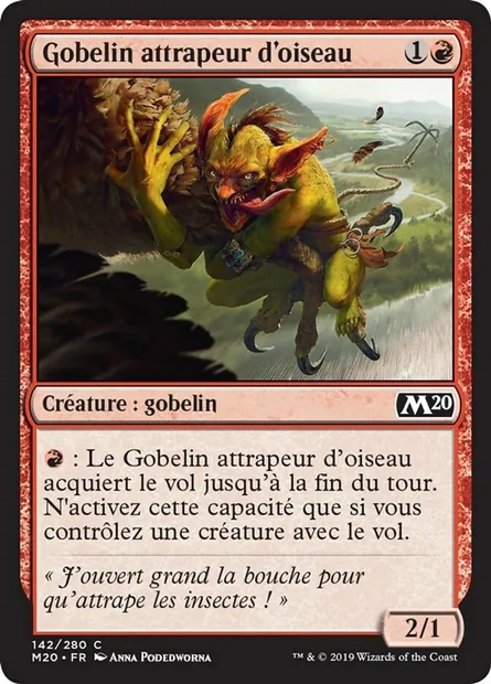 Gobelin attrapeur d'oiseau, carte Magic M20 142 — extension Core Set 2020