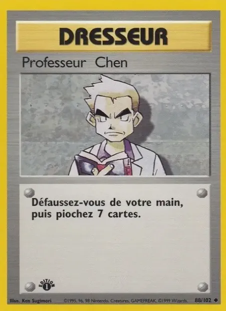 Professeur Chen, carte Pokémon BS 88 — extension Set de Base
