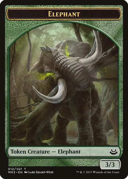Elephant, carte Magic TMM3 12 — extension Modern Masters 2017 Tokens