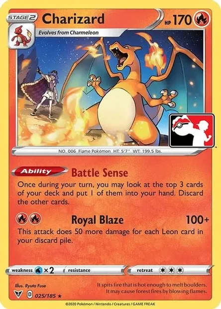 Charizard, Pokémon card PPS 025-2 — Play! Pokémon Prize Pack Series set
