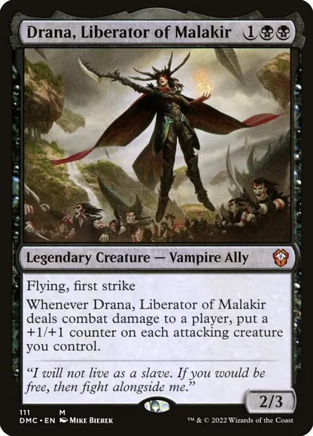 Drana, Liberator of Malakir, Magic card DMC 111 — Dominaria United Commander set