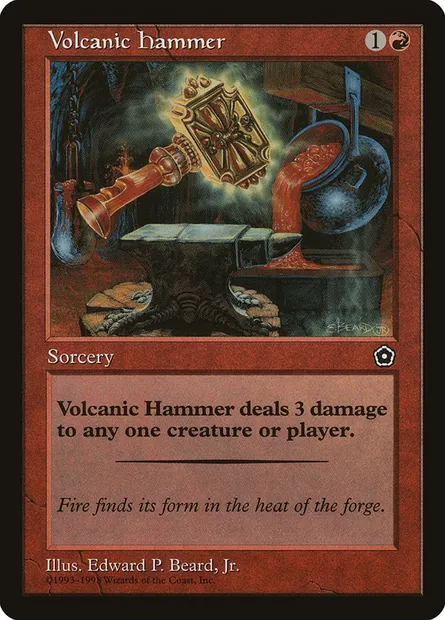 Volcanic Hammer, Magic card P02 119 — Portal Second Age set
