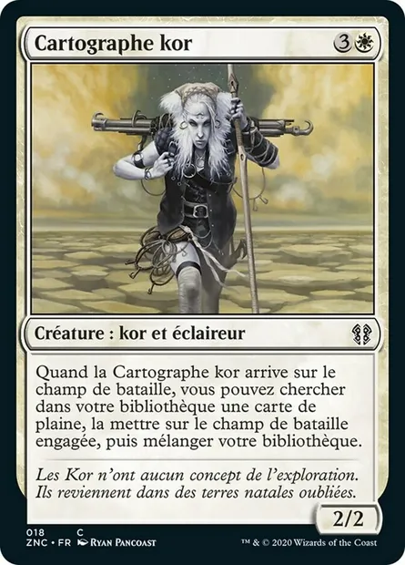 Cartographe kor, carte Magic ZNC 18 — extension Zendikar Rising Commander