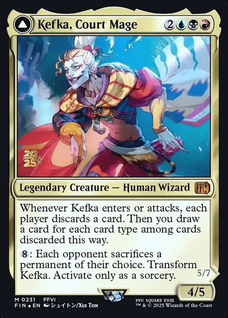 Kefka, Court Mage // Kefka, Ruler of Ruin, carte Magic PFIN 231s — extension Final Fantasy Promos