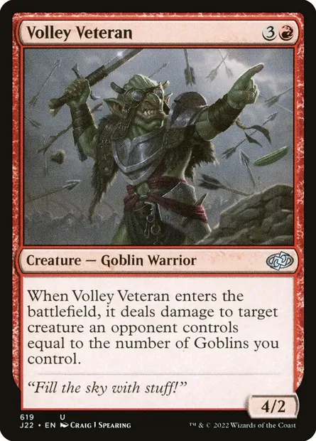 Volley Veteran, Magic card J22 619 — Jumpstart 2022 set