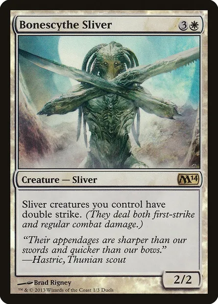 Bonescythe Sliver, Magic card PDP14 1 — Duels of the Planeswalkers 2014 Promos set