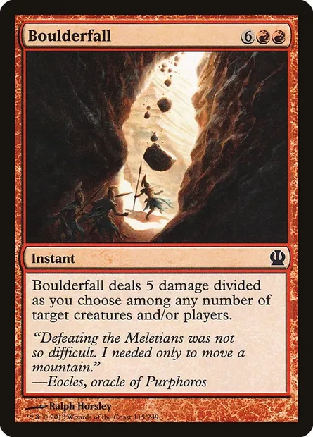 Boulderfall, Magic card THS 115 — Theros set