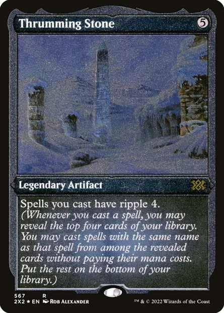 Thrumming Stone, Magic card 2X2 567 — Double Masters 2022 set