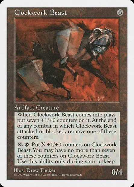 Clockwork Beast, Magic card 5ED 356 — Fifth Edition set