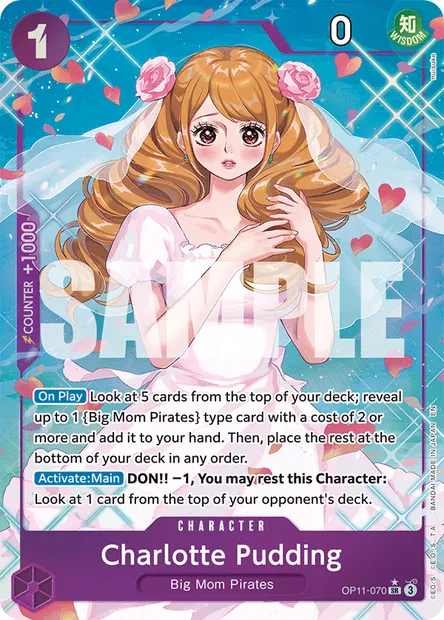 Charlotte Pudding, One Piece card OP11-070 — A FIST OF DIVINE SPEED set