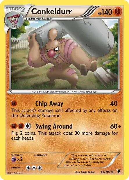 Conkeldurr, Pokémon card NVI 65 — Noble Victories set