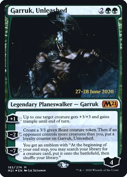 Garruk, libéré, carte Magic PM21 183s — extension Core Set 2021 Promos
