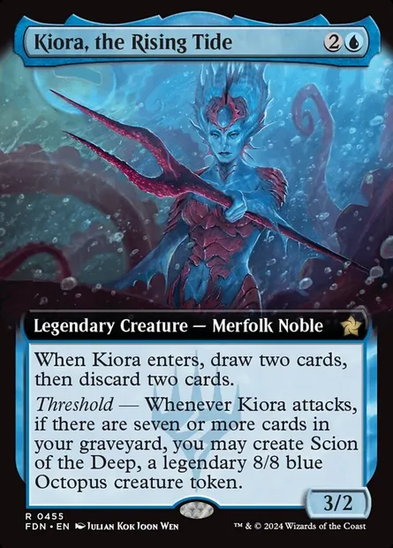 Kiora, the Rising Tide, Magic card FDN 455 — Foundations set