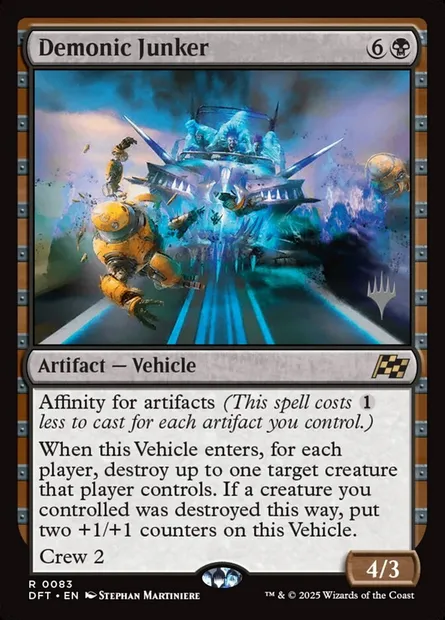 Demonic Junker, Magic card PDFT 83p — Aetherdrift Promos set