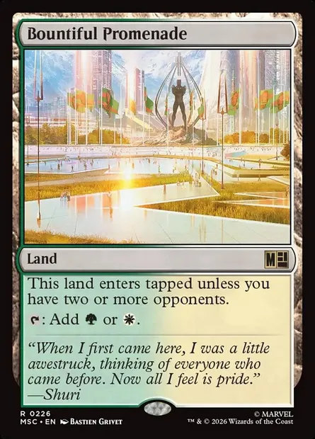 Bountiful Promenade, Magic card MSC 226 — Marvel Super Heroes Commander set