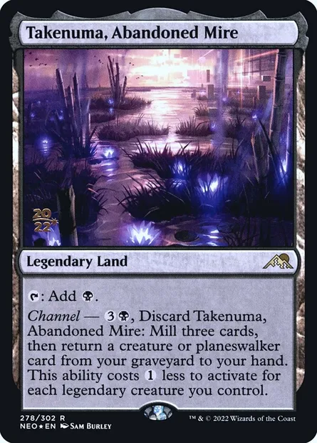 Takenuma, Abandoned Mire, Magic card PNEO 278s — Kamigawa: Neon Dynasty Promos set