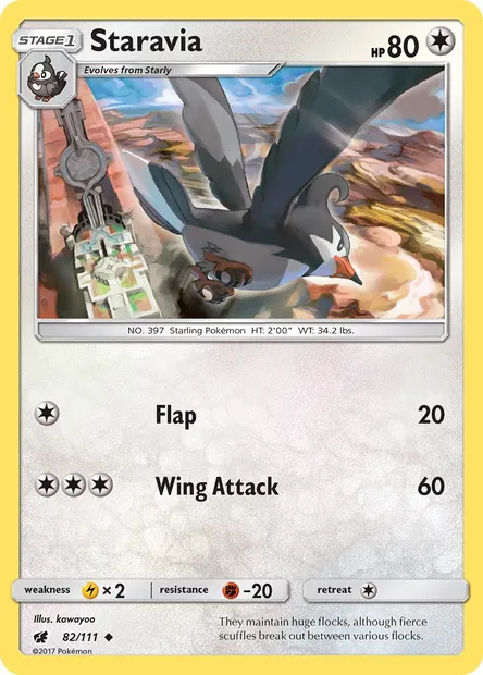 Staravia, Pokémon card CIN 82 — Crimson Invasion set