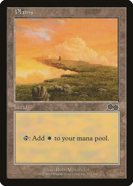 Plains, Magic card USG 333 — Urza's Saga set